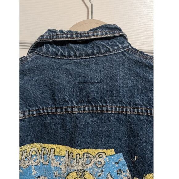 VINTAGE kool kids‎ 80s theme blue jean denim jacket sz S Mariner's Club - Picture 13 of 13